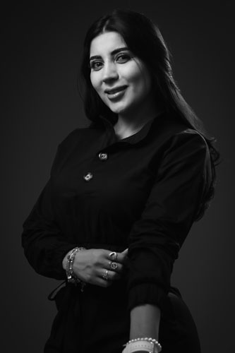 Retrato de mujer blanco y negro