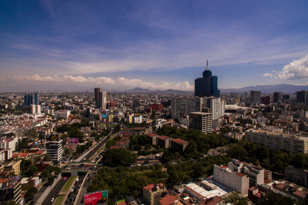 Vista de servicio, drone de ciudad